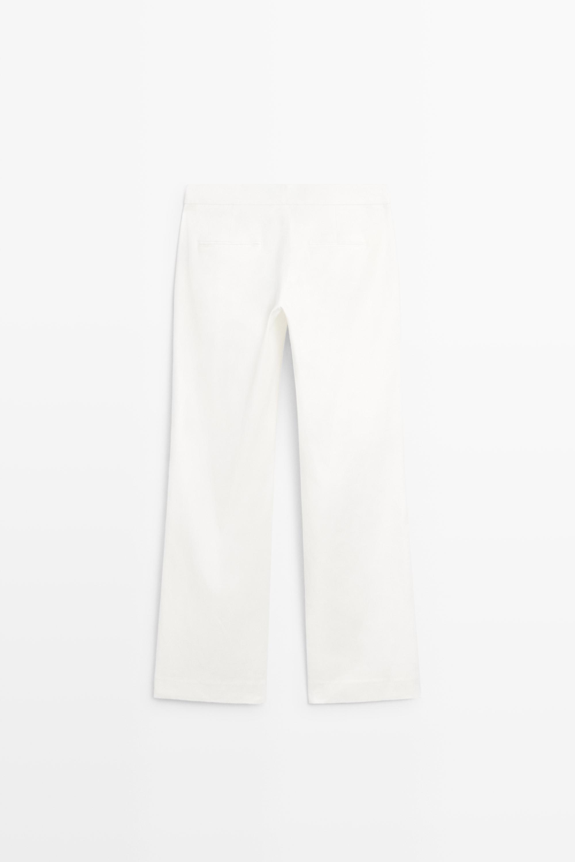 Pantalon kick flare en lin